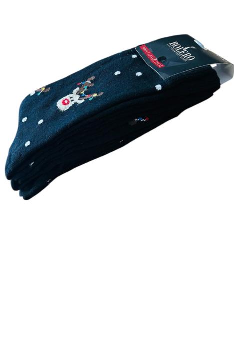 Sosete de Craciun Barbatesti 3/set,Imprimeu Cap de ren,Engros